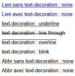 copie d'&eacute;cran de l'affichage de la propri&eacute;t&eacute; css text-decoration
