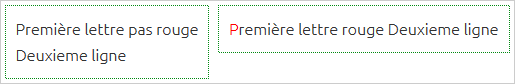 Exemple de bug Css :first-letter