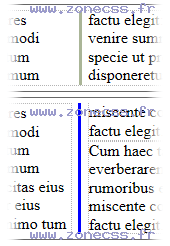 copie d'écran de l'affichage de la propriété CSS column-rule-color