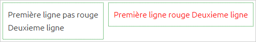 Exemple de bug Css :first-line