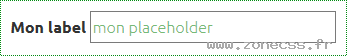 Charter en Css le placeholder