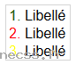 Couleur du texte différente de celle de la puce