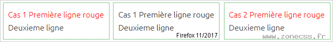 Exemple de code CSS :first-line