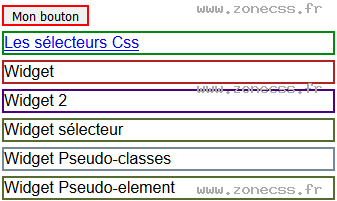 copie d'écran de l'affichage du sélecteur CSS [attribut]