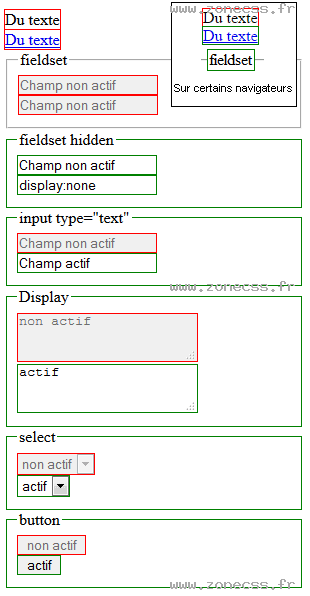 copie d'écran de l'affichage du sélecteur CSS :enabled