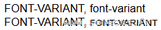 copie d'écran de l'affichage de la propriété CSS font-variant