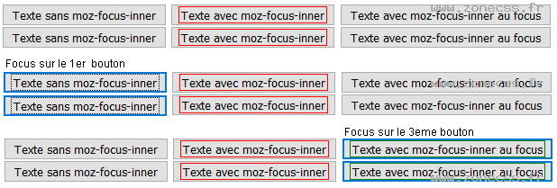 copie d'écran de l'affichage de la propriété CSS -moz-focus-inner