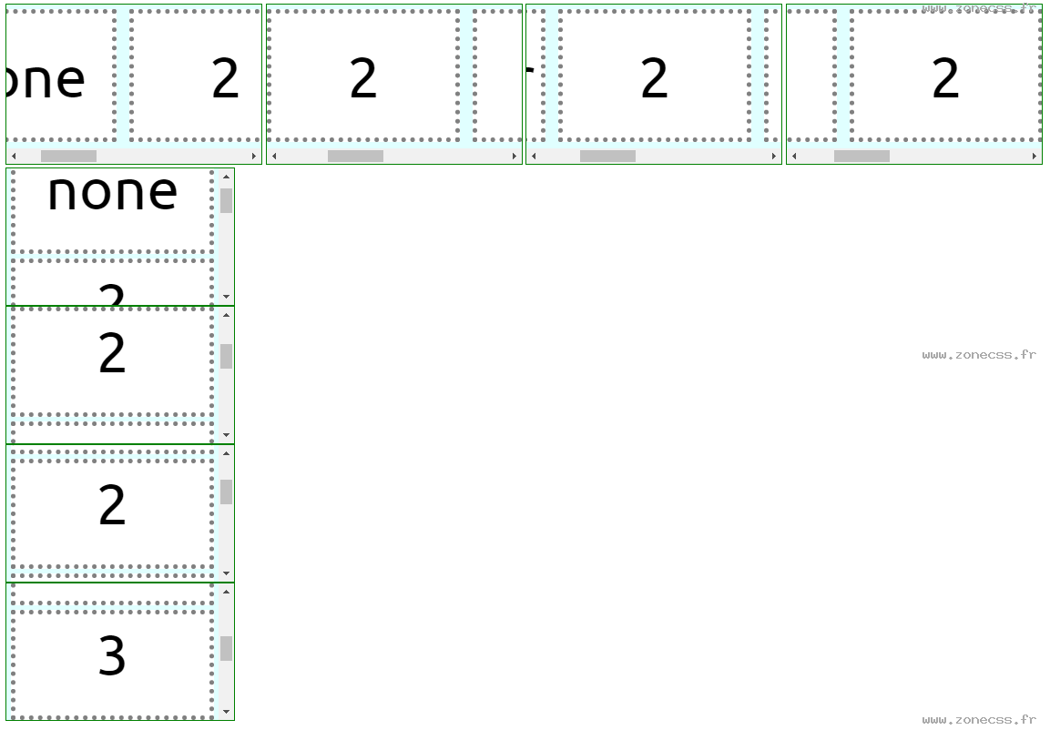 copie d'écran de l'affichage de la propriété CSS scroll-snap-align