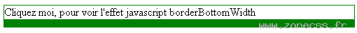 copie d'écran de l'affichage de la propriété JS / CSS borderBottomWidth