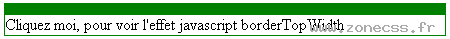 copie d'écran de l'affichage de la propriété JS / CSS borderTopWidth